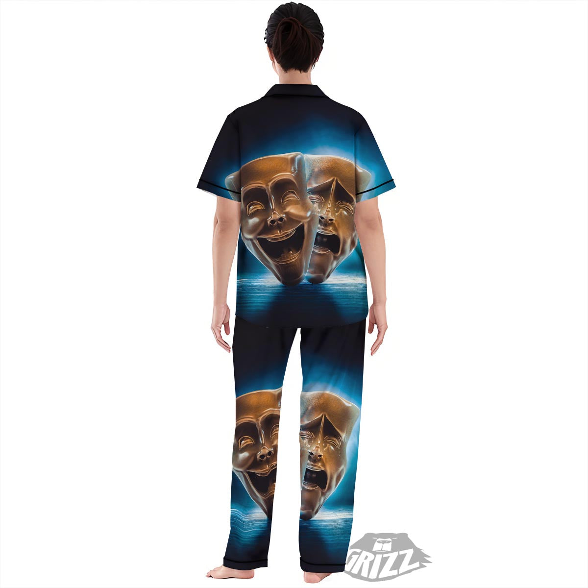 The Theatre Masks Sock And Buskin Women's Pajamas Set-grizzshop