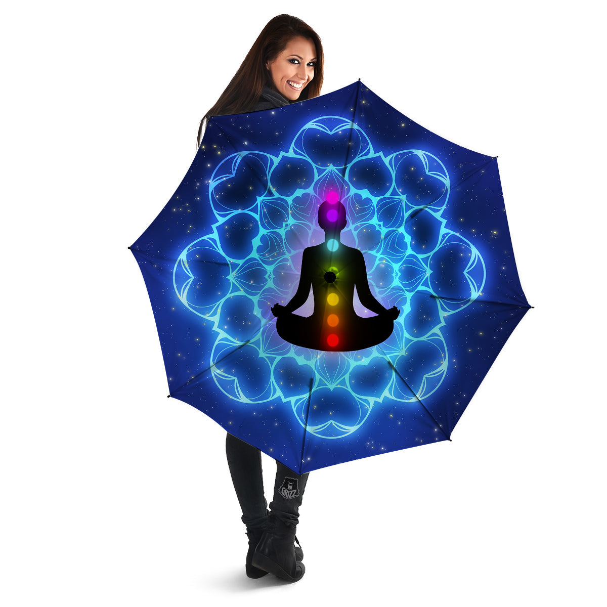 The Universe Chakras Print Umbrella-grizzshop