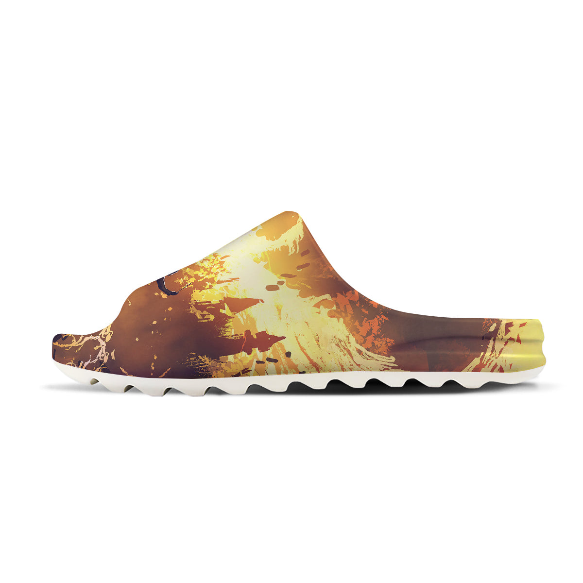 The Man And Phoenix Print Sandals-grizzshop