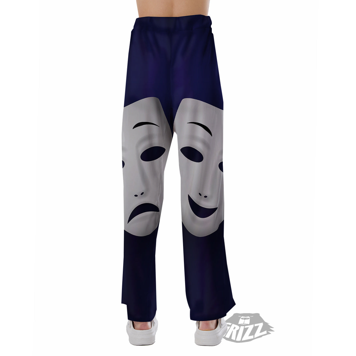 Theater Masks Tragedy And Comedy Print Pajama Pants-grizzshop