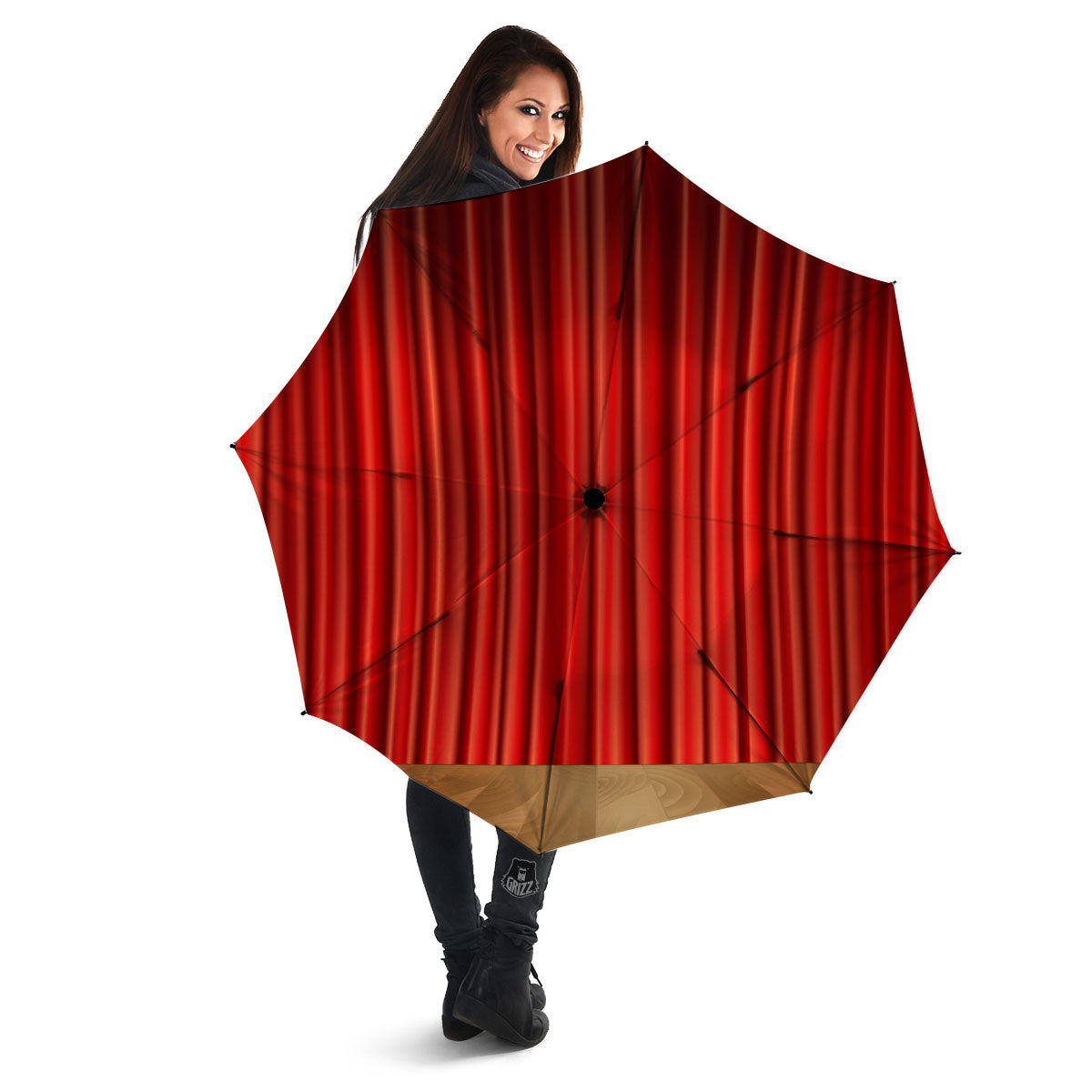 Theater Red Curtain Print Umbrella-grizzshop