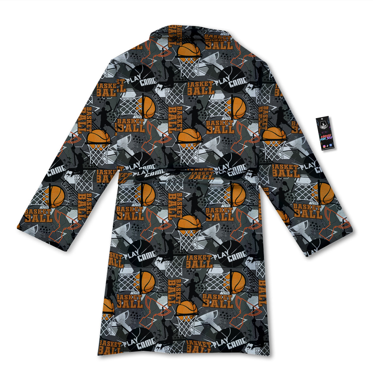 Theme Basketball Print Pattern Bathrobe-grizzshop