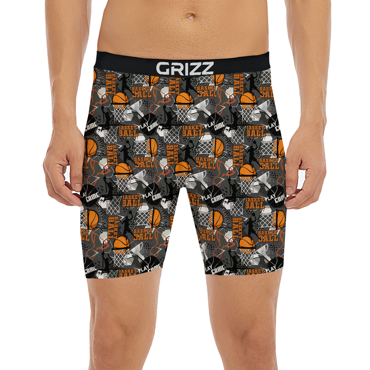 Theme Basketball Print Pattern Boxer Briefs-grizzshop