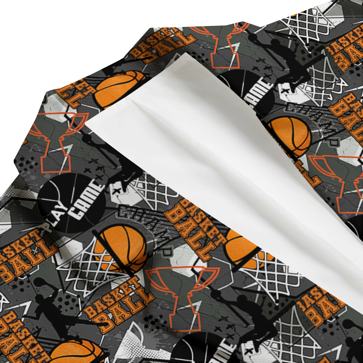 Theme Basketball Print Pattern Men's Blazer-grizzshop