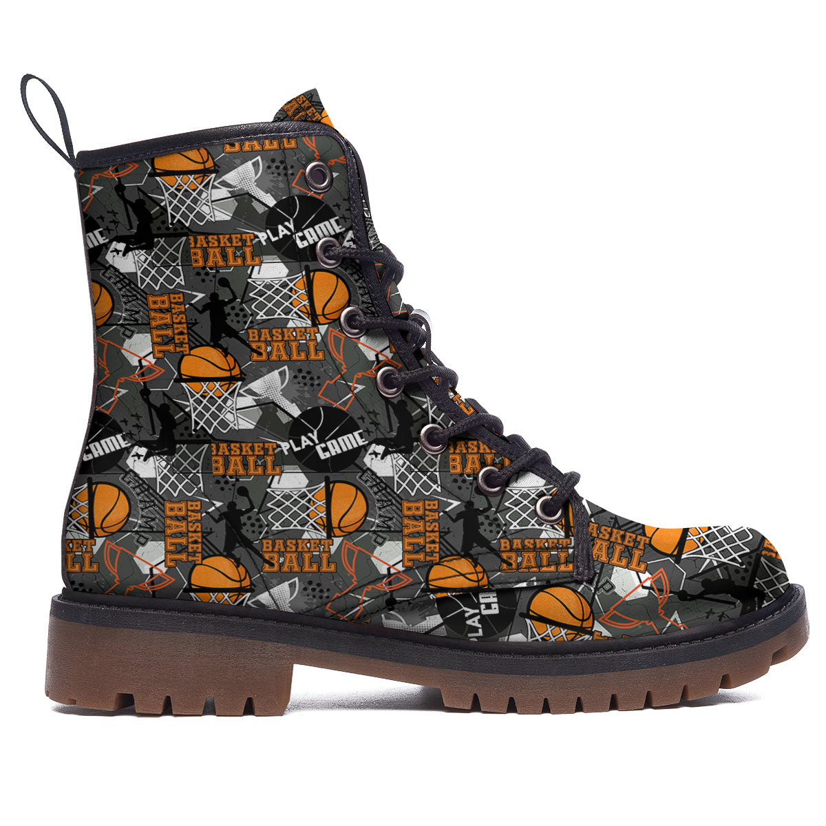 Theme Basketball Print Pattern Work Boots-grizzshop