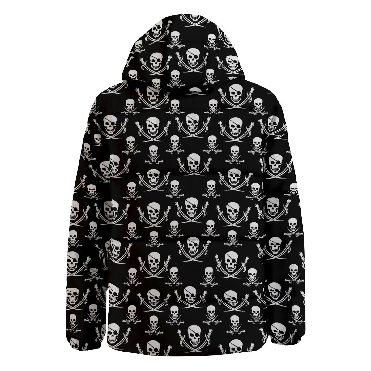 Theme Pirate Print Pattern Down Jacket-grizzshop