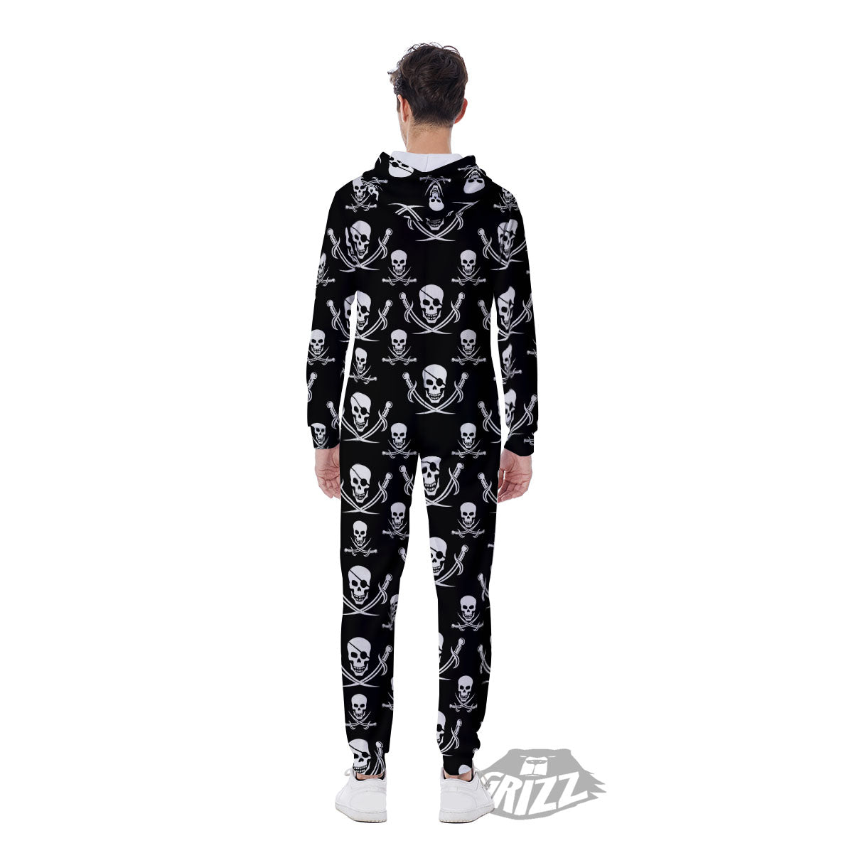 Theme Pirate Print Pattern Men's Jumpsuit-grizzshop