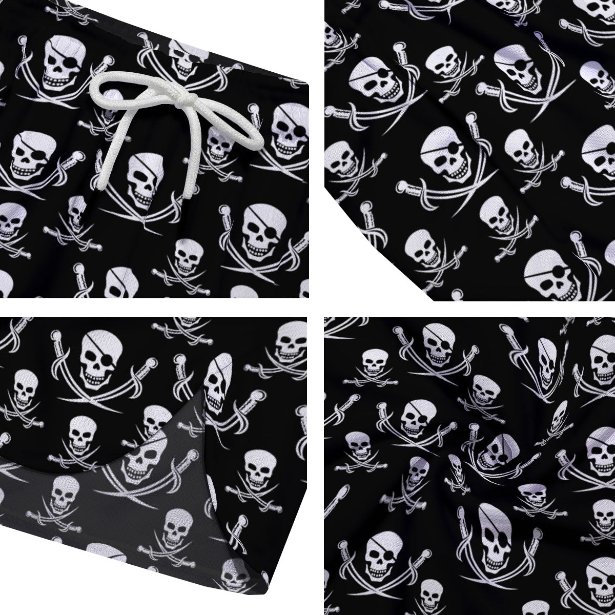 Theme Pirate Print Pattern Men's Running Shorts-grizzshop