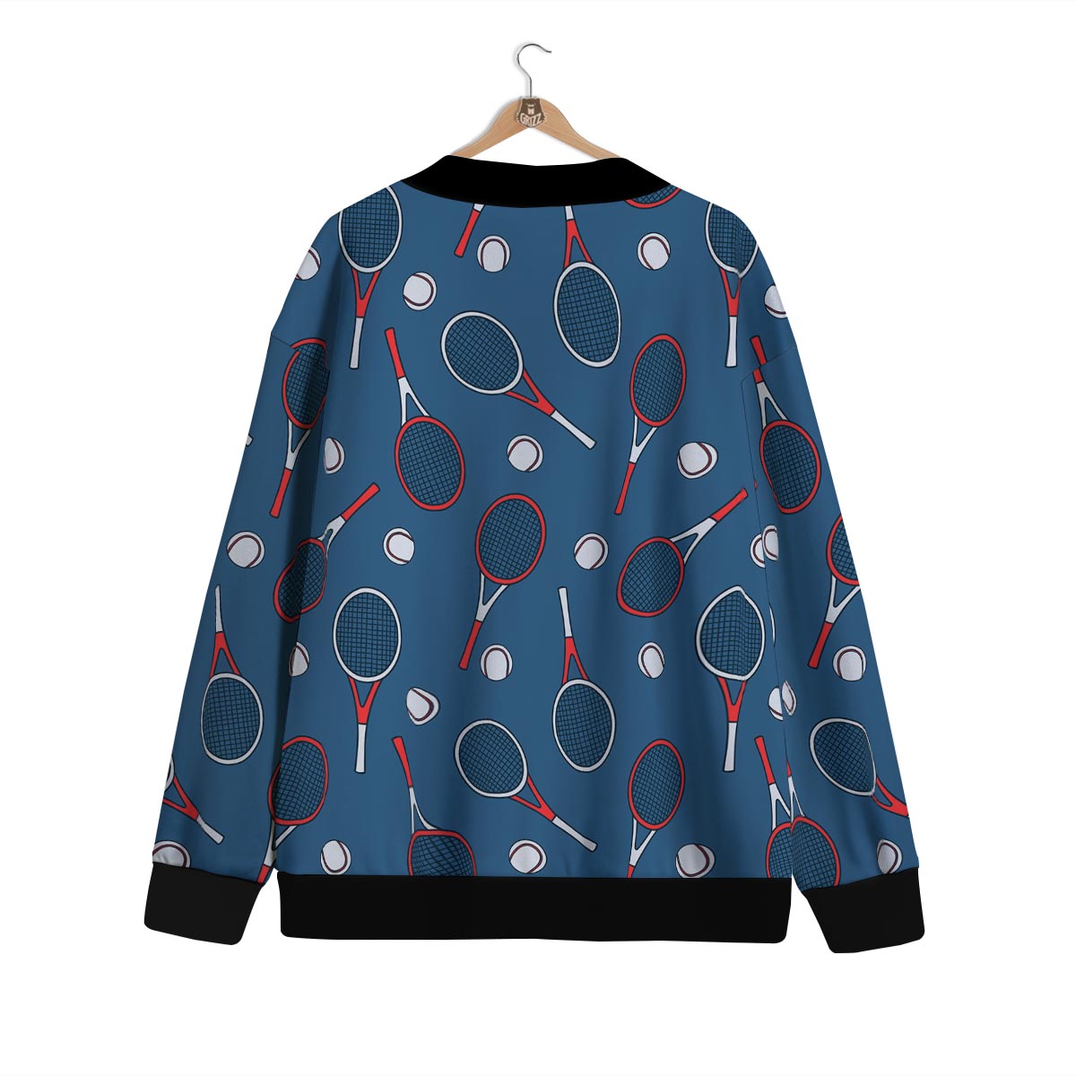 Theme Tennis Print Pattern Cardigan-grizzshop