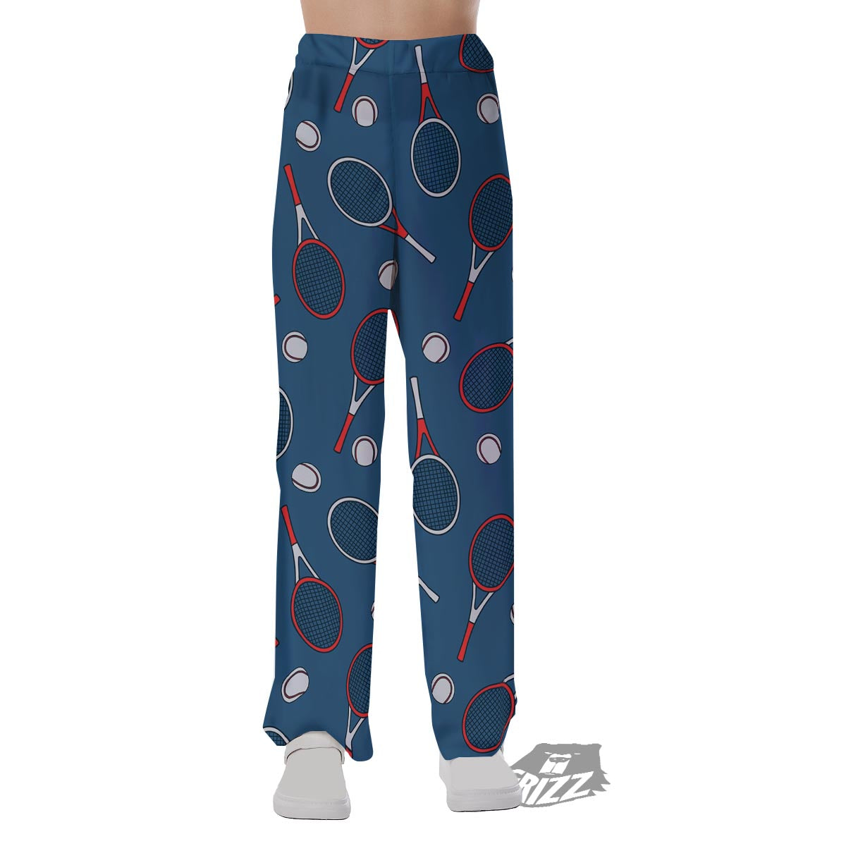 Theme Tennis Print Pattern Pajama Pants-grizzshop