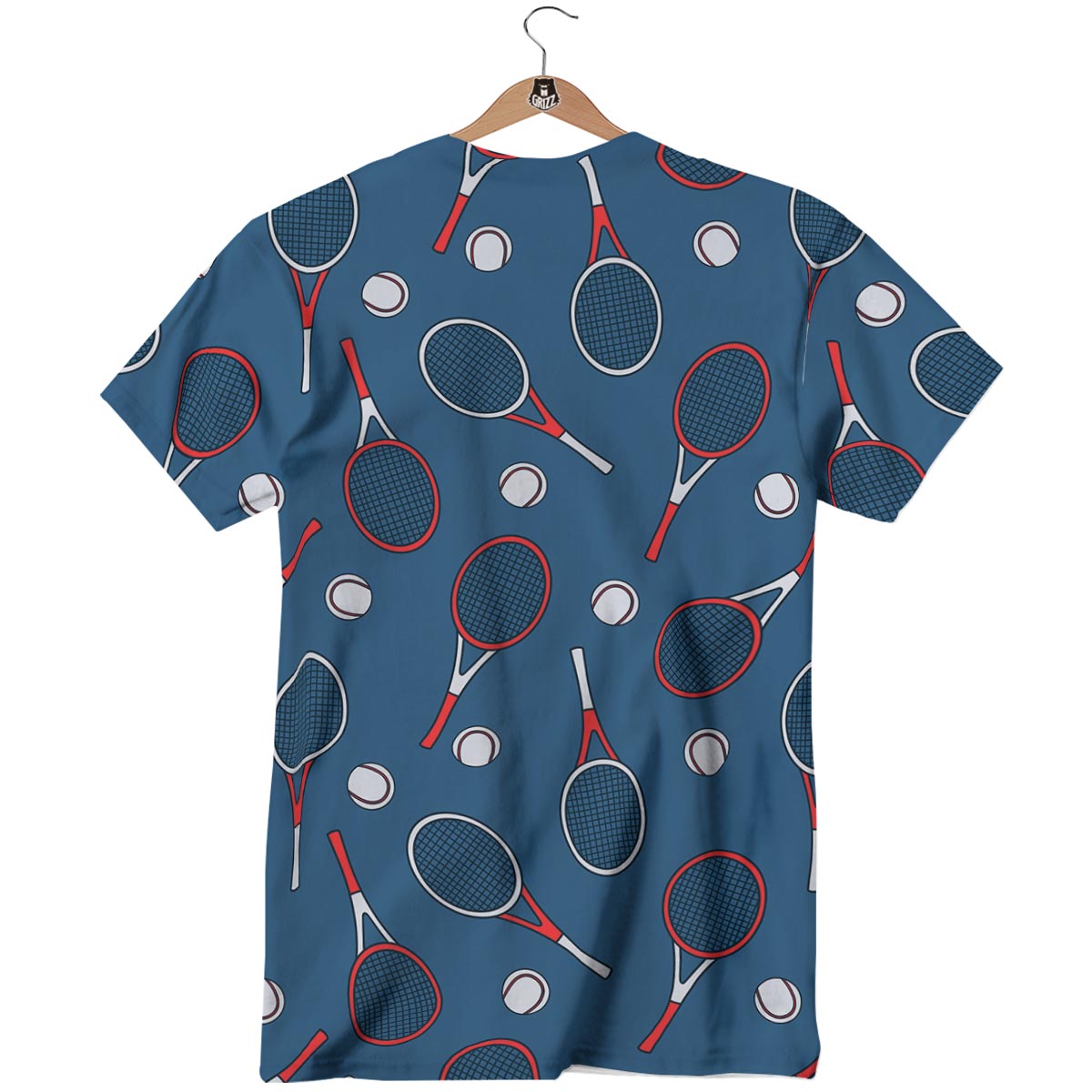 Theme Tennis Print Pattern T-Shirt-grizzshop