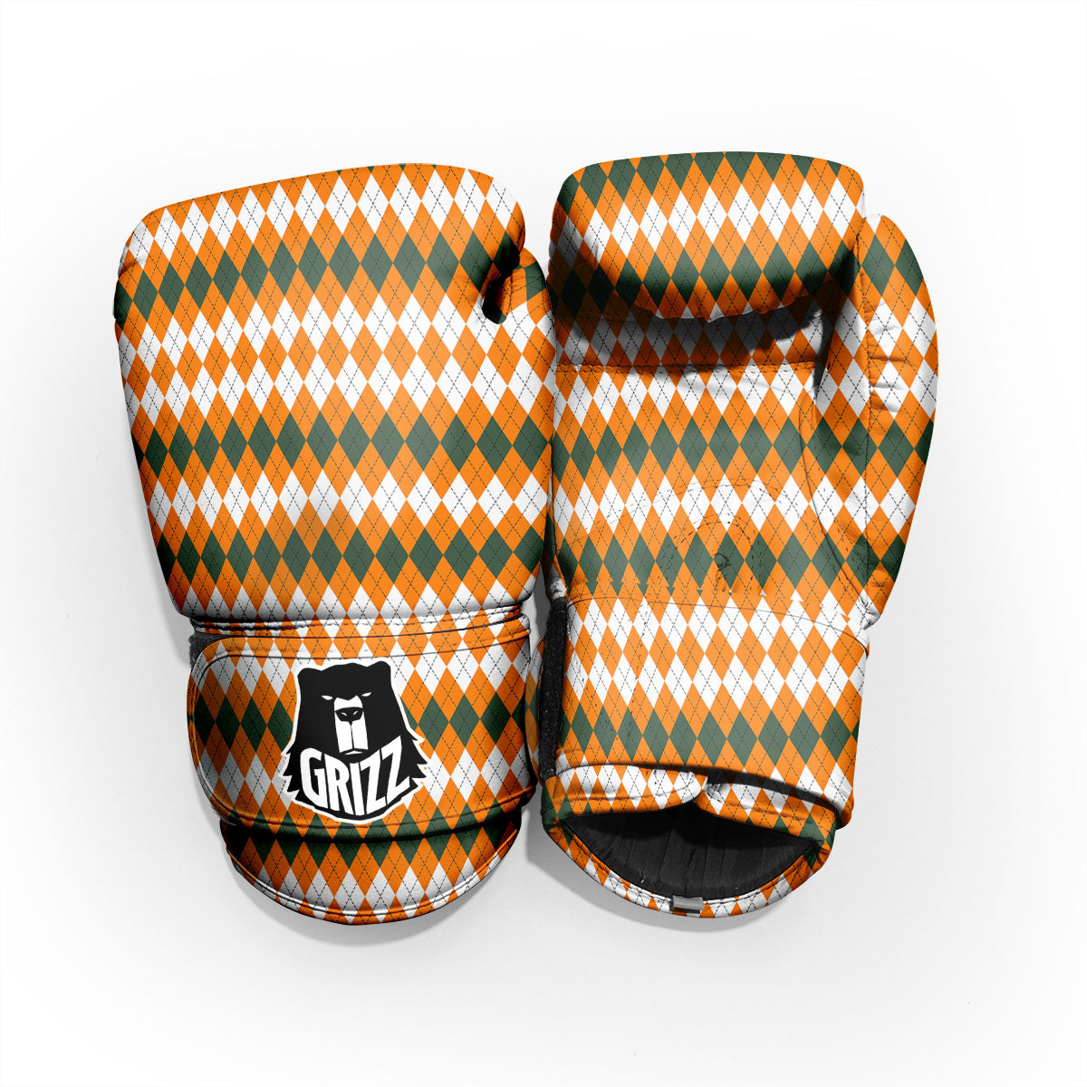 Themed Argyle Halloween Print Pattern Pro Boxing Glove
