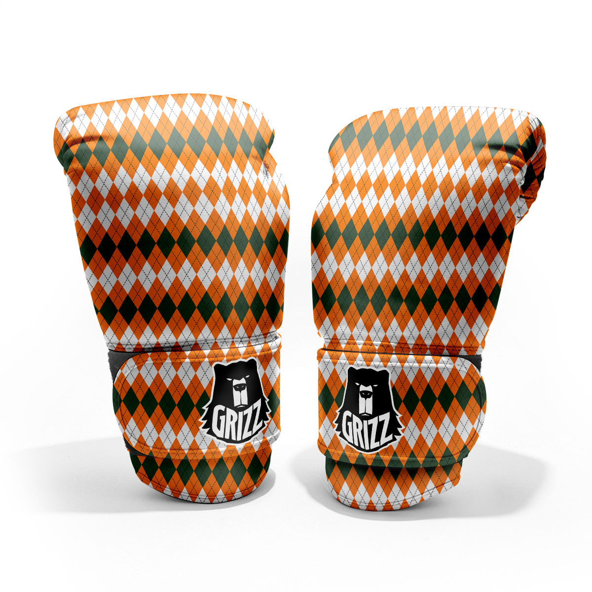 Themed Argyle Halloween Print Pattern Pro Boxing Glove