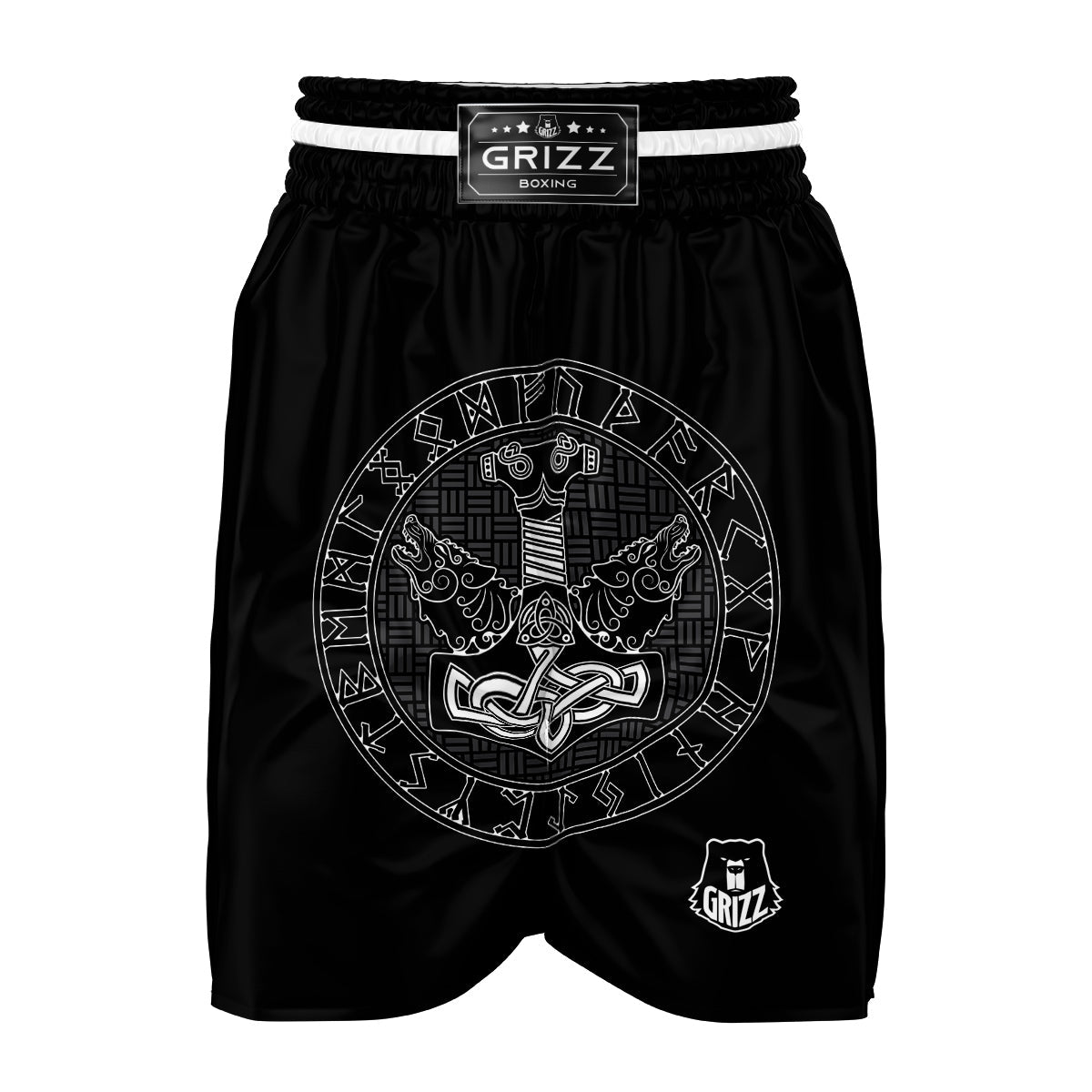 Thor Hammer Mjollnir Viking Boxing Shorts-grizzshop
