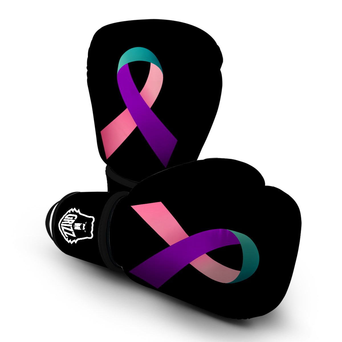 Thyroid Cancer Ribbon Boxing Gloves-grizzshop