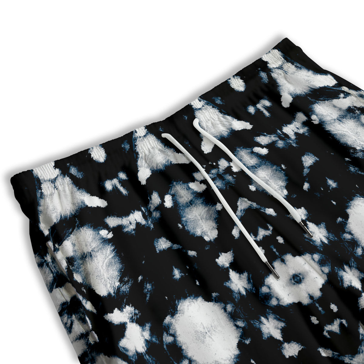 Tie Dye Black Backed Print Men's Athletic Shorts