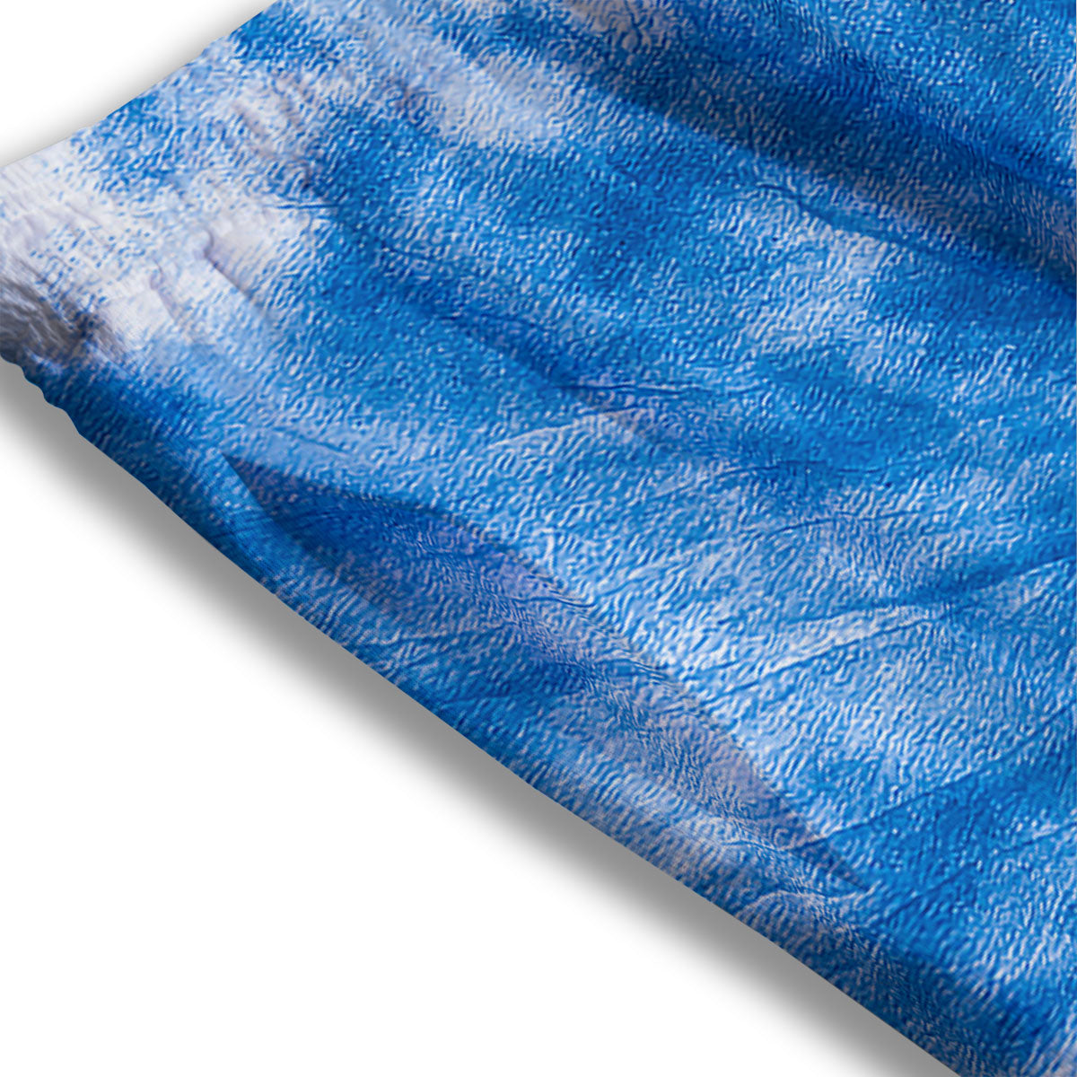 Tie Dye Blue And White Print Mesh Shorts