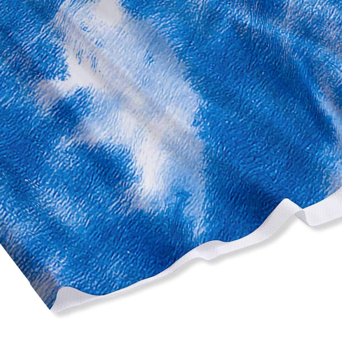 Tie Dye Blue And White Print Mesh Shorts