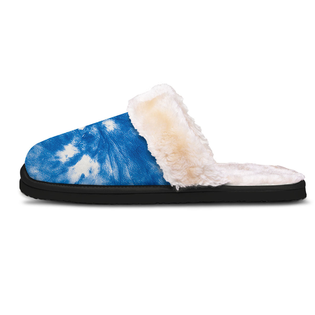 Tie Dye Blue And White Print Slippers-grizzshop