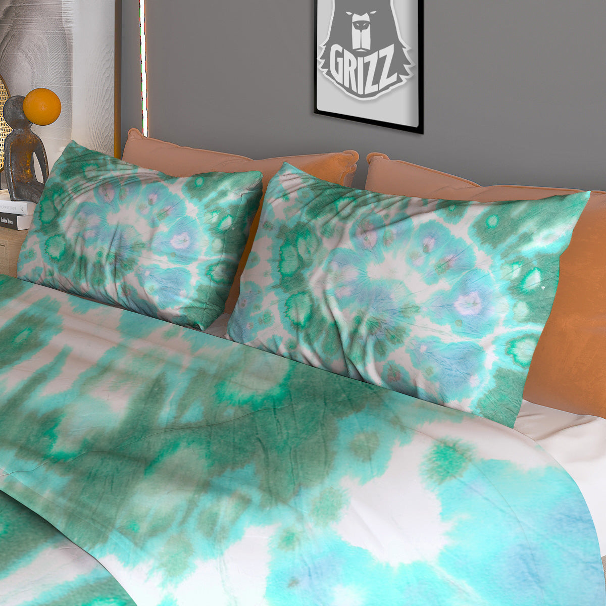 Tartan Shamrock Green Print Duvet Cover Bedding Set