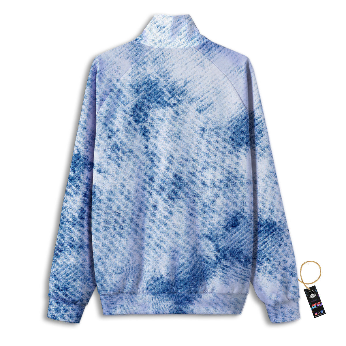 Tie Dye Blue Print Track Jacket-grizzshop