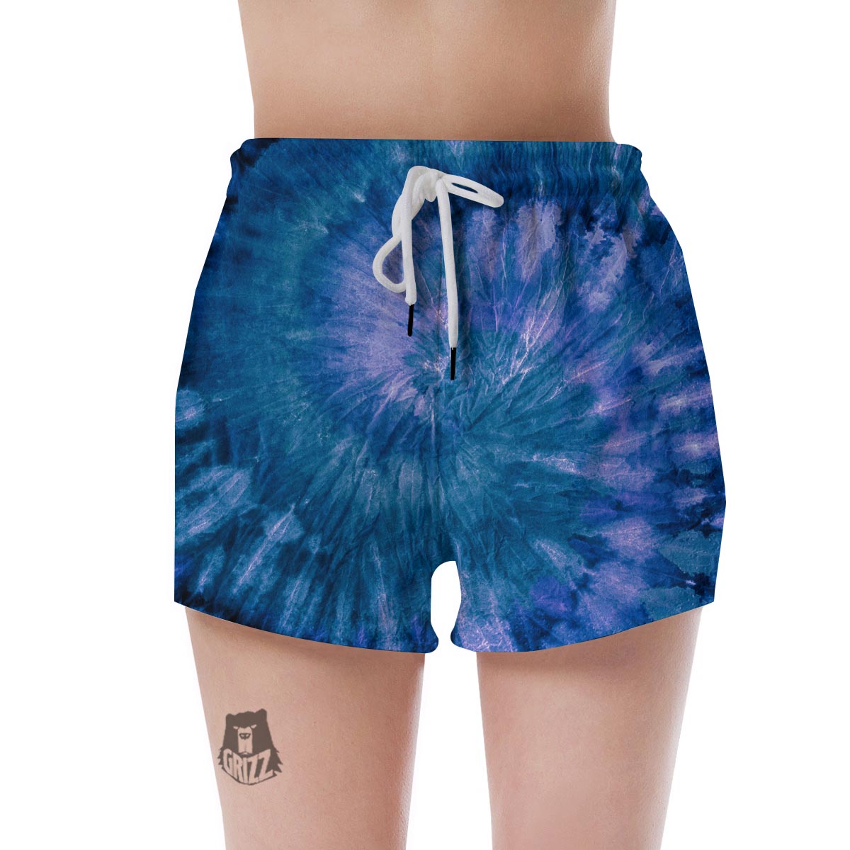 Tie Dye Blue Print Women's Shorts-grizzshop