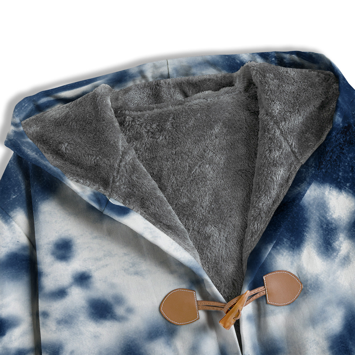 Tie Dye Blue Shibori Print Men's Windbreaker Jacket-grizzshop