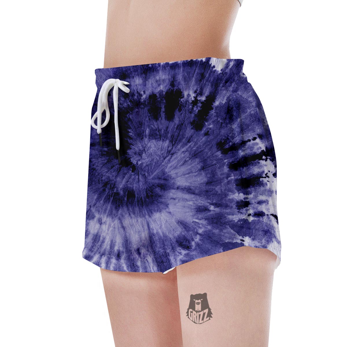Tie Dye Blue Women's Shorts-grizzshop