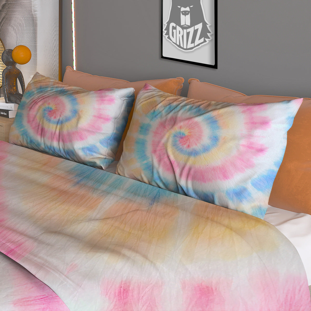 Tattersall Grey Print Pattern Duvet Cover Bedding Set