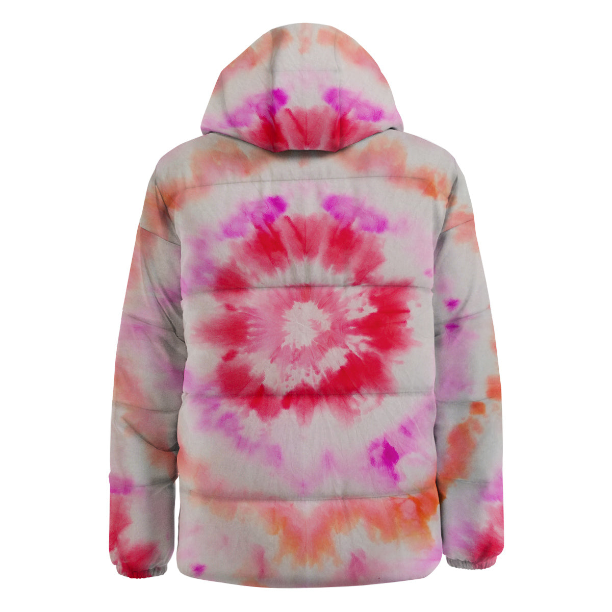 Tie Dye Circle Print Down Jacket-grizzshop
