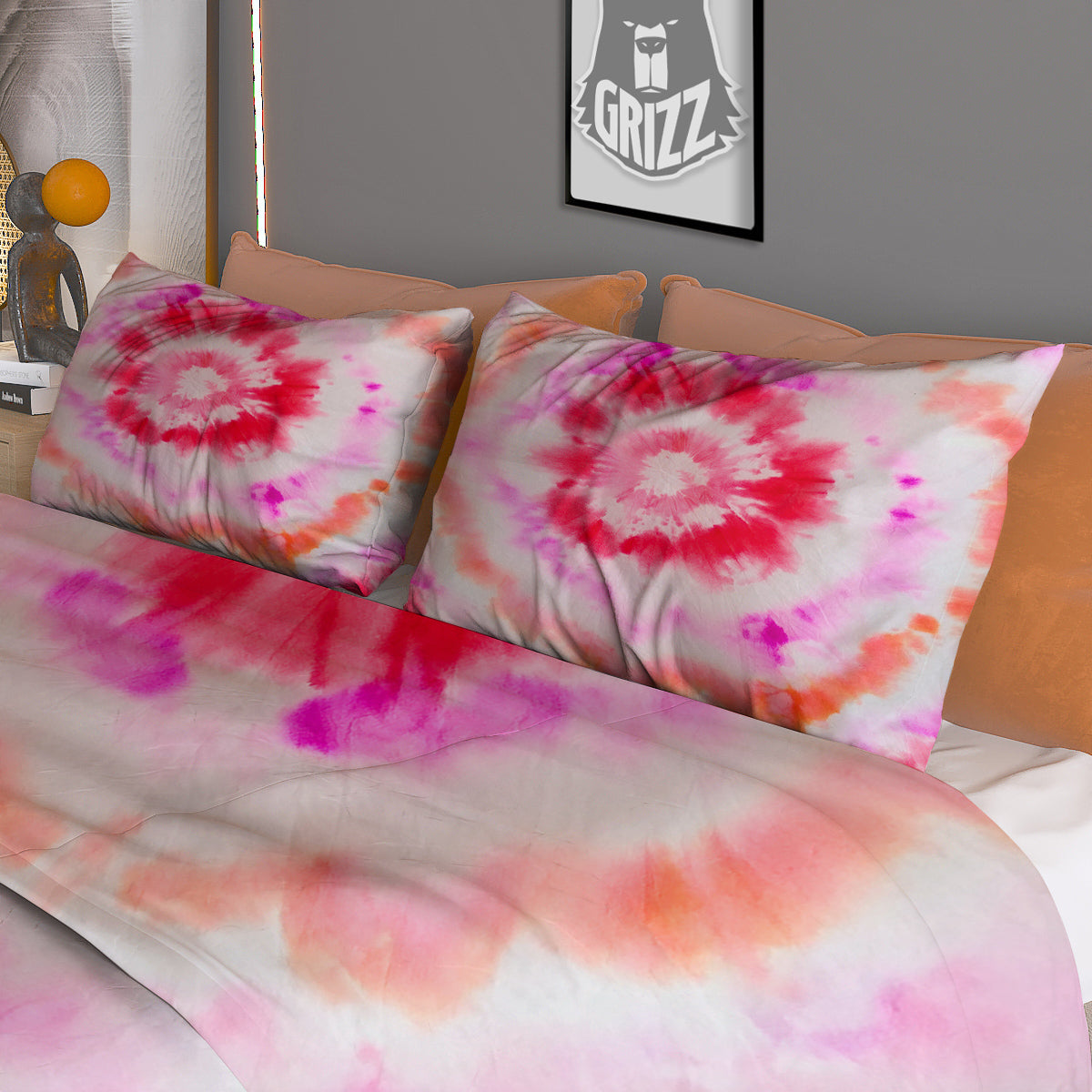 Tattersall Orange And Green Line Print Duvet Cover Bedding Set