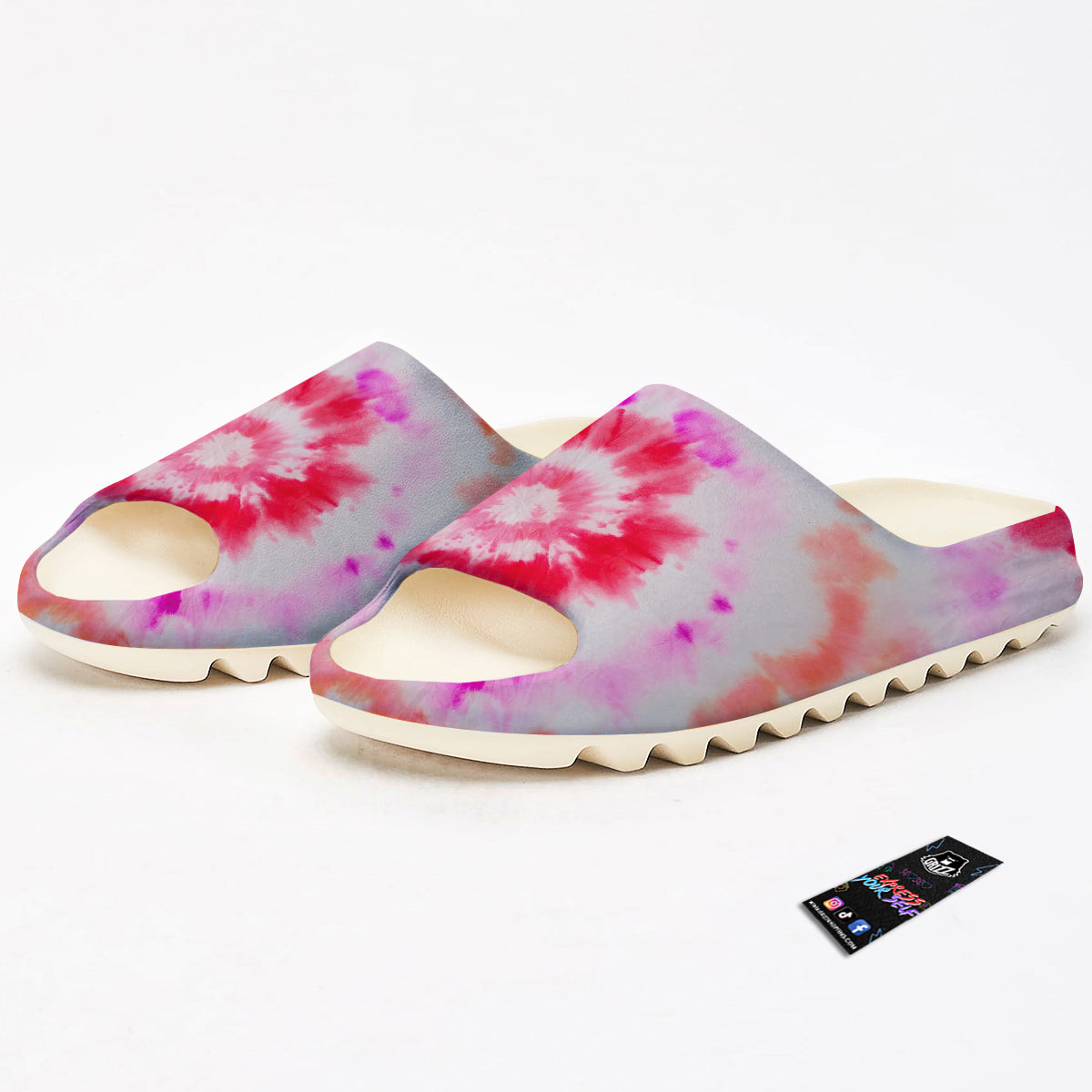 Tie Dye Circle Print Sandals-grizzshop