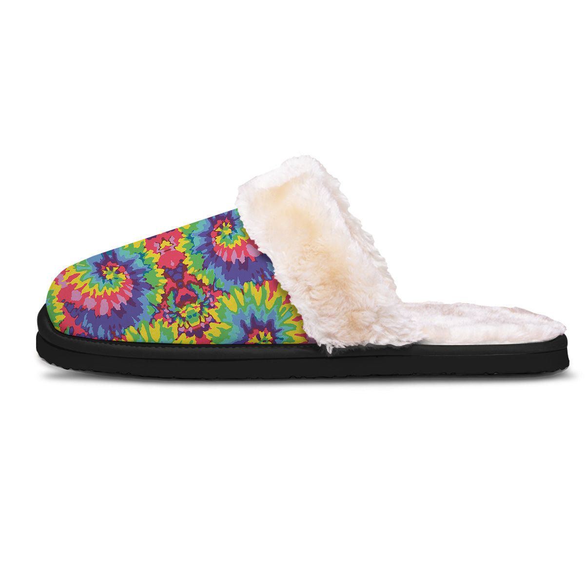 Tie Dye Colorful Abstract Print Pattern Slippers-grizzshop