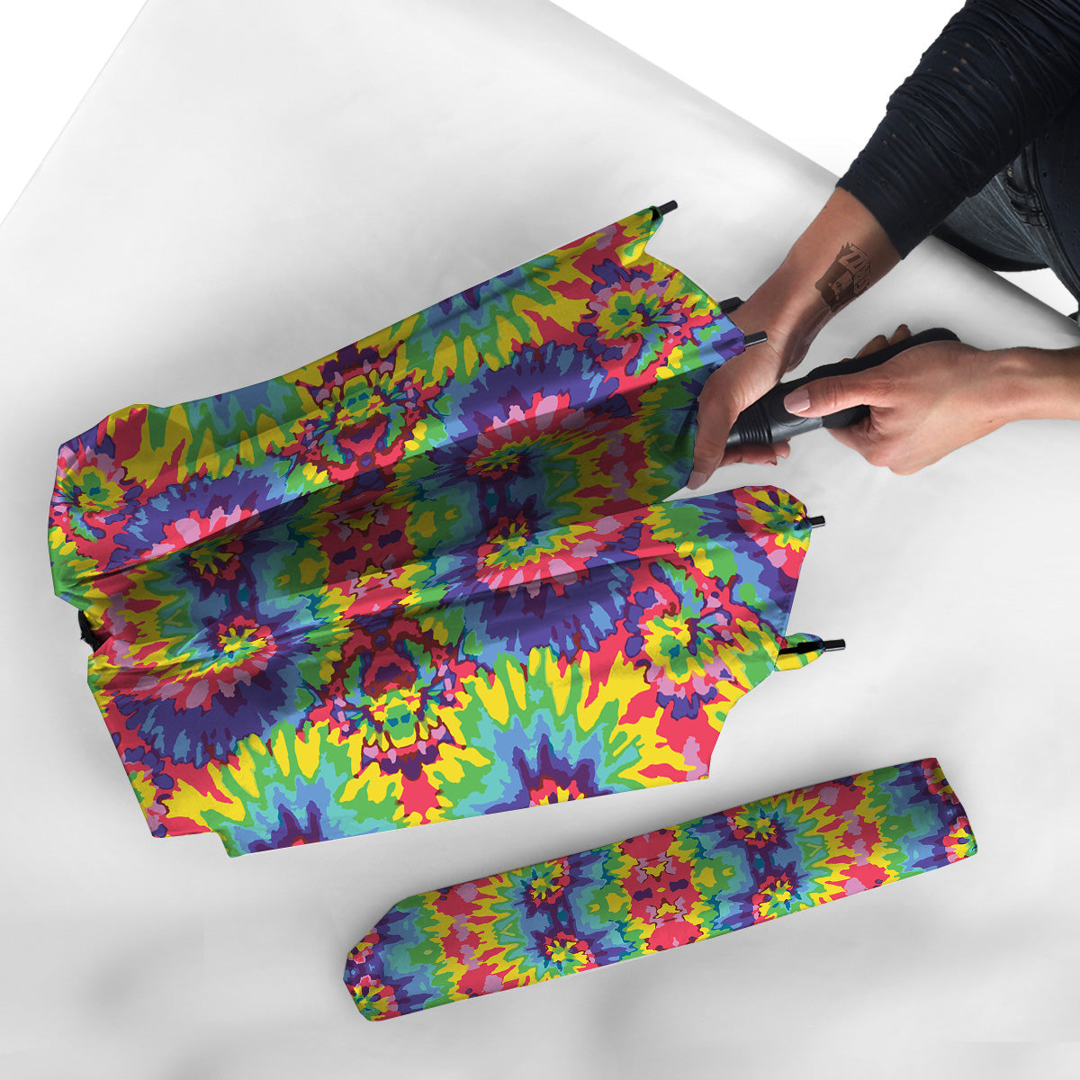 Tie Dye Colorful Abstract Print Pattern Umbrella-grizzshop