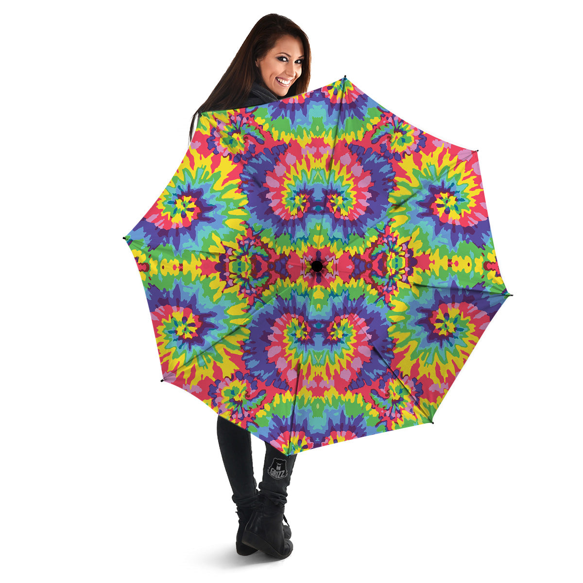 Tie Dye Colorful Abstract Print Pattern Umbrella-grizzshop