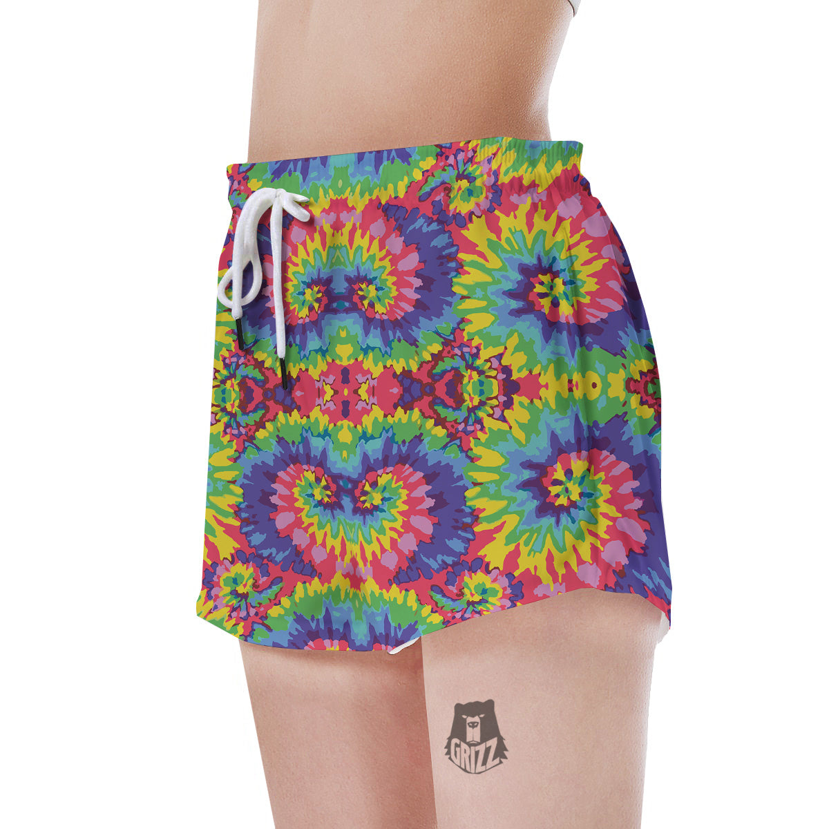 Tie Dye Colorful Abstract Print Pattern Women's Shorts-grizzshop