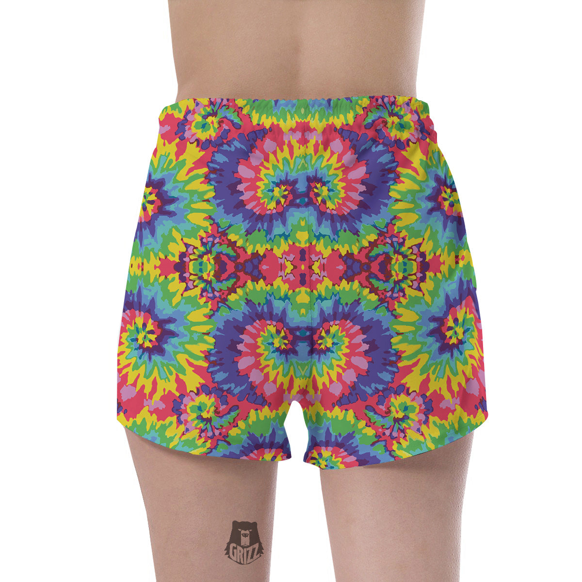 Tie Dye Colorful Abstract Print Pattern Women's Shorts-grizzshop