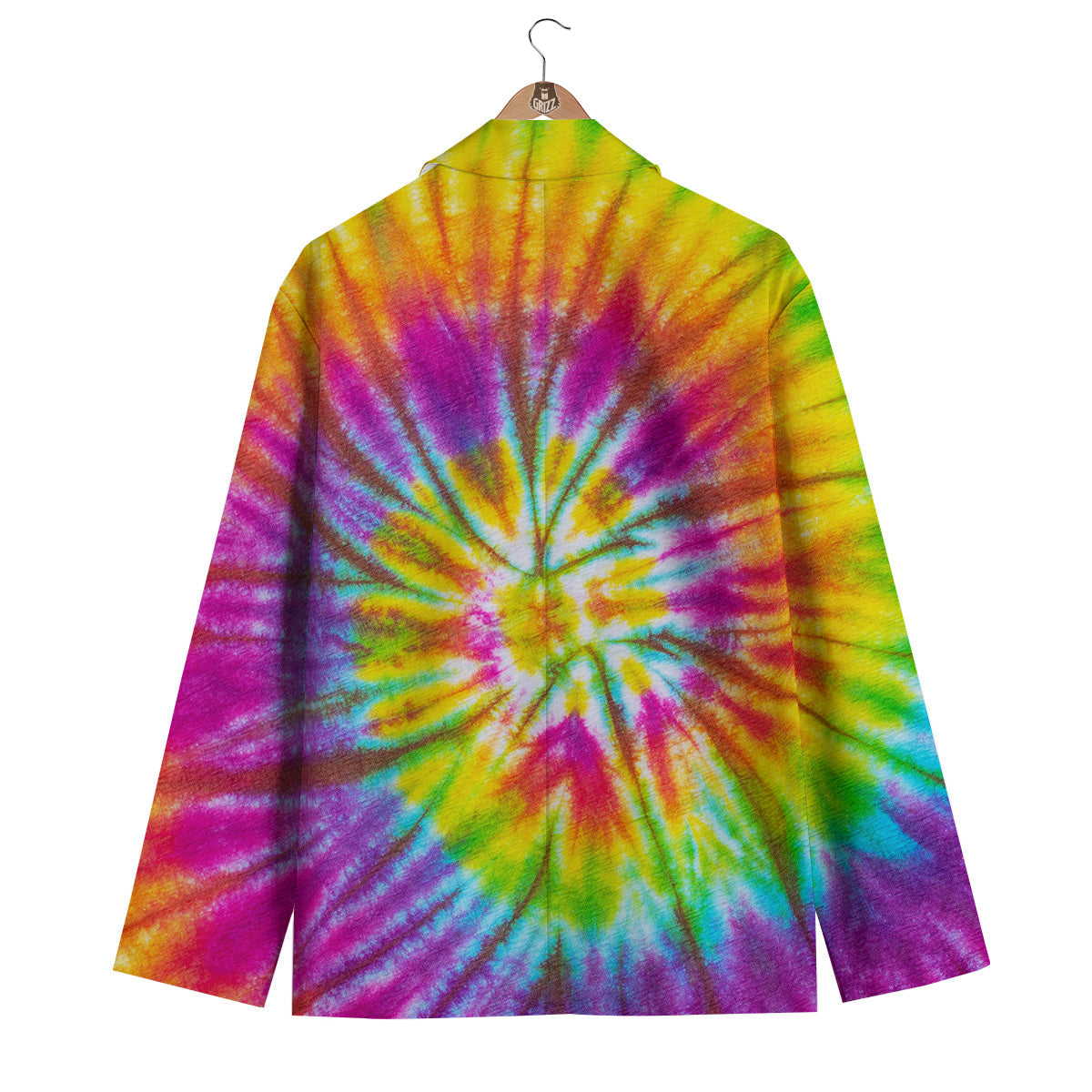 Tie Dye Colorful Hippie Print Men's Blazer-grizzshop