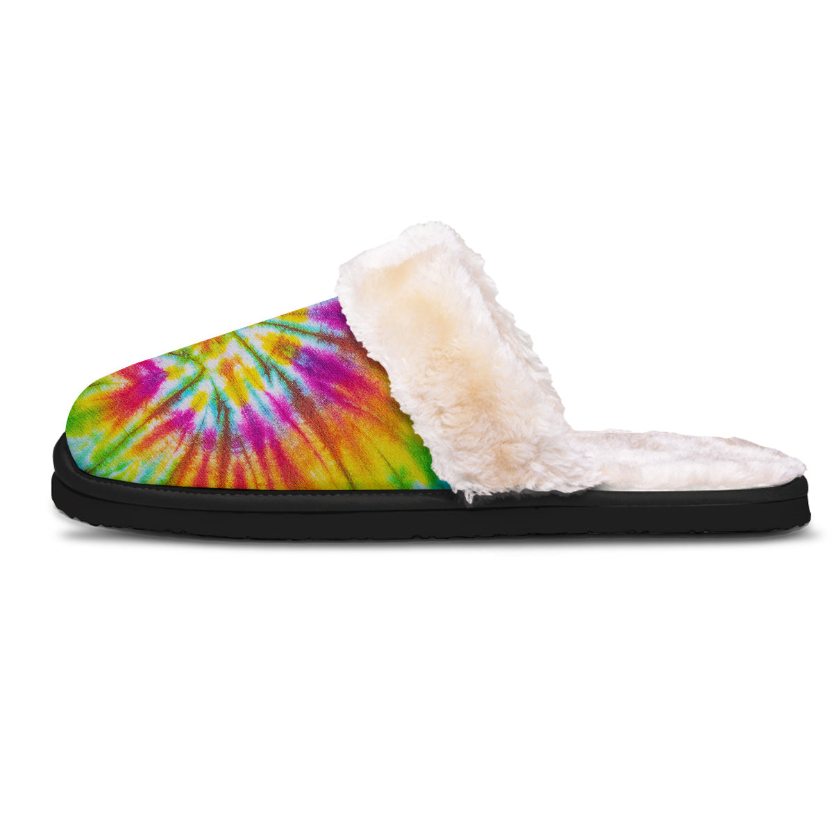 Tie Dye Colorful Hippie Print Slippers-grizzshop