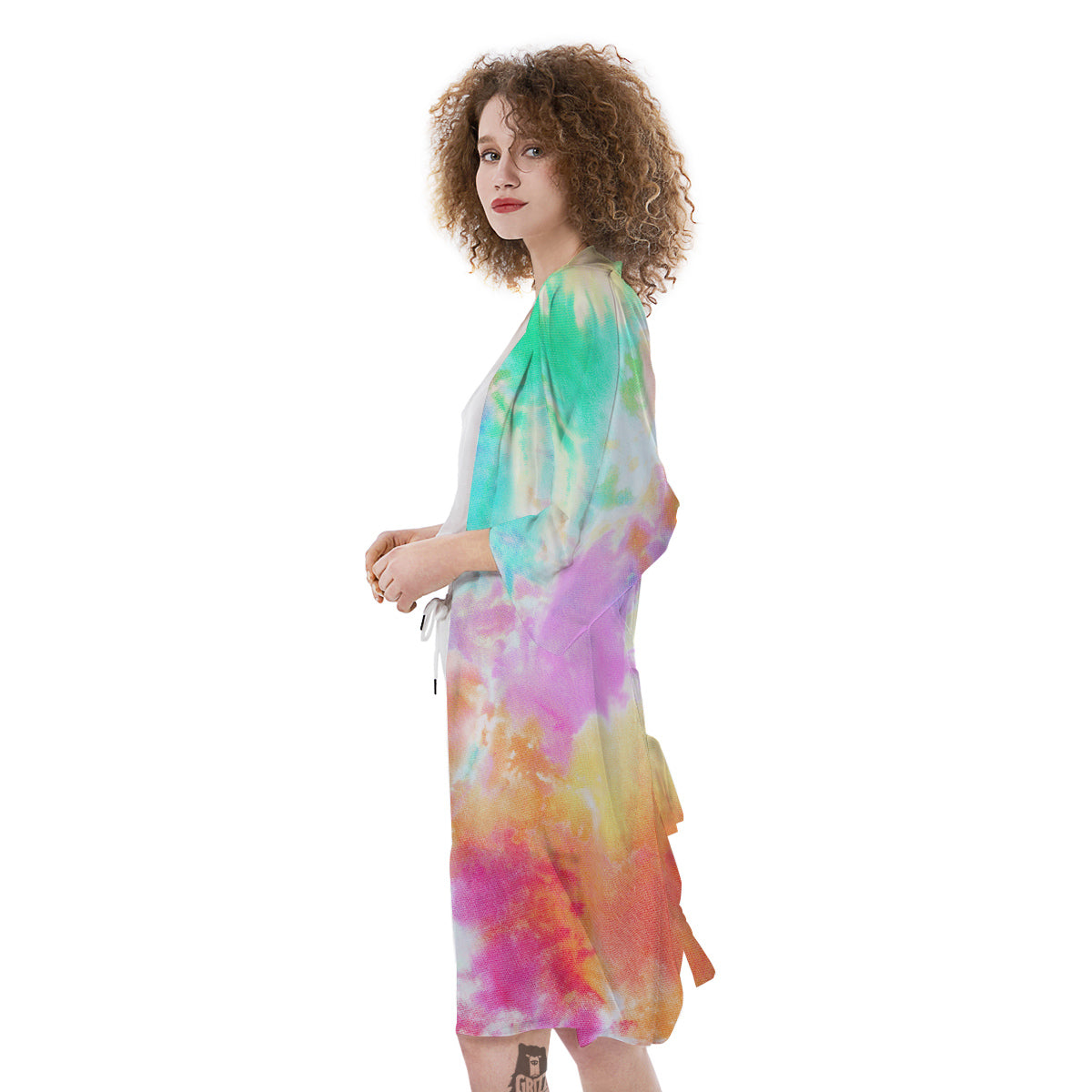 Tie Dye Colorful Print Kimono-grizzshop