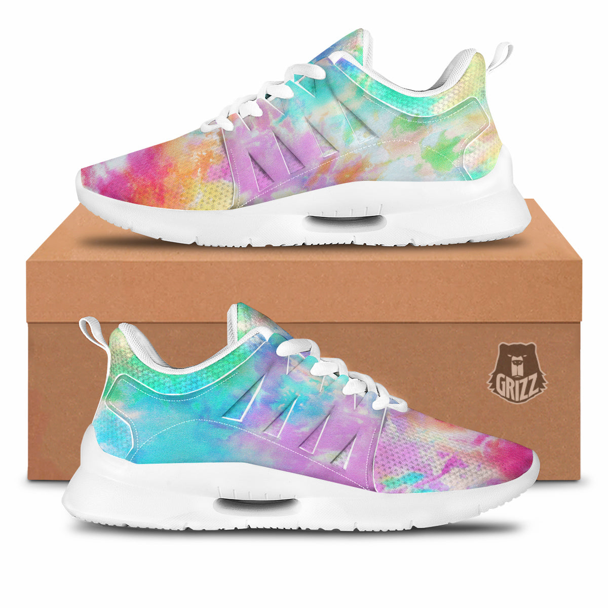 Tie Dye Colorful Print Tennis Shoes-grizzshop