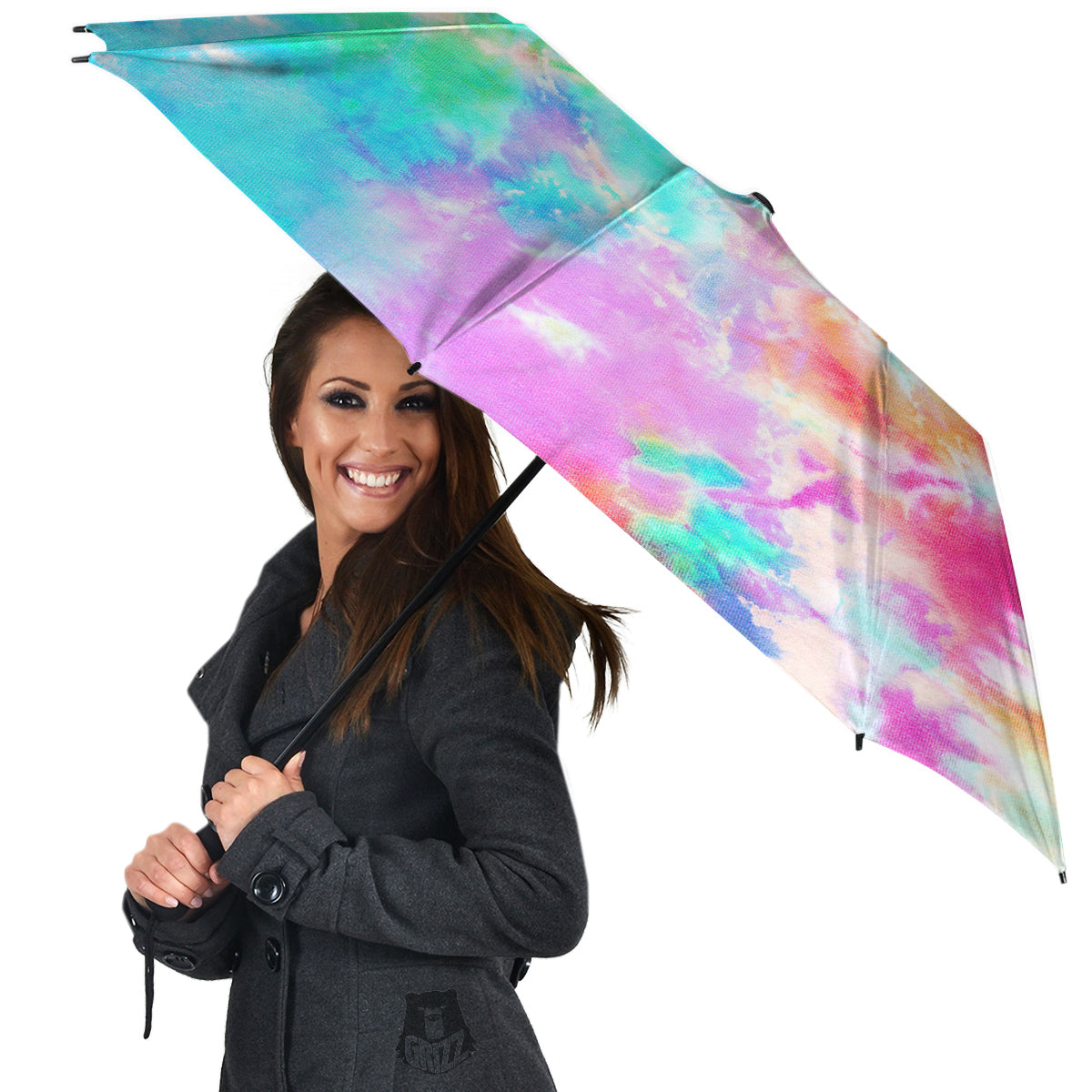 Tie Dye Colorful Print Umbrella-grizzshop