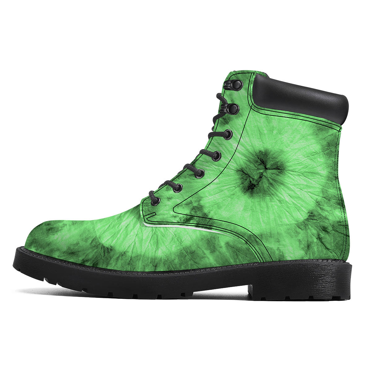 Tie Dye Green Print Boots-grizzshop