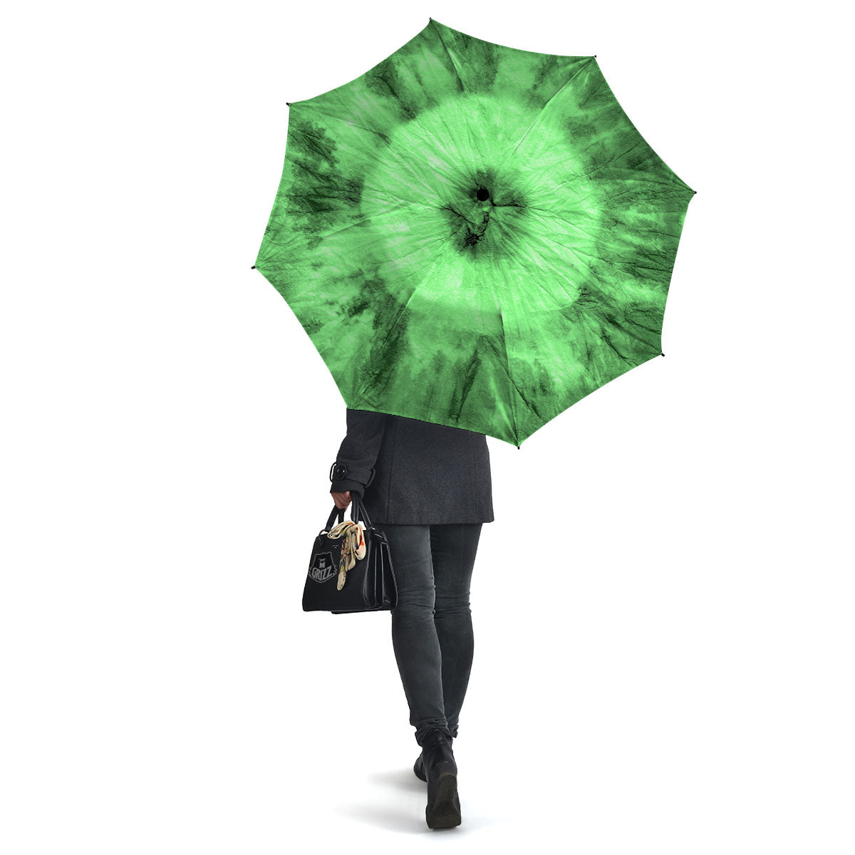 Tie Dye Green Print Umbrella-grizzshop
