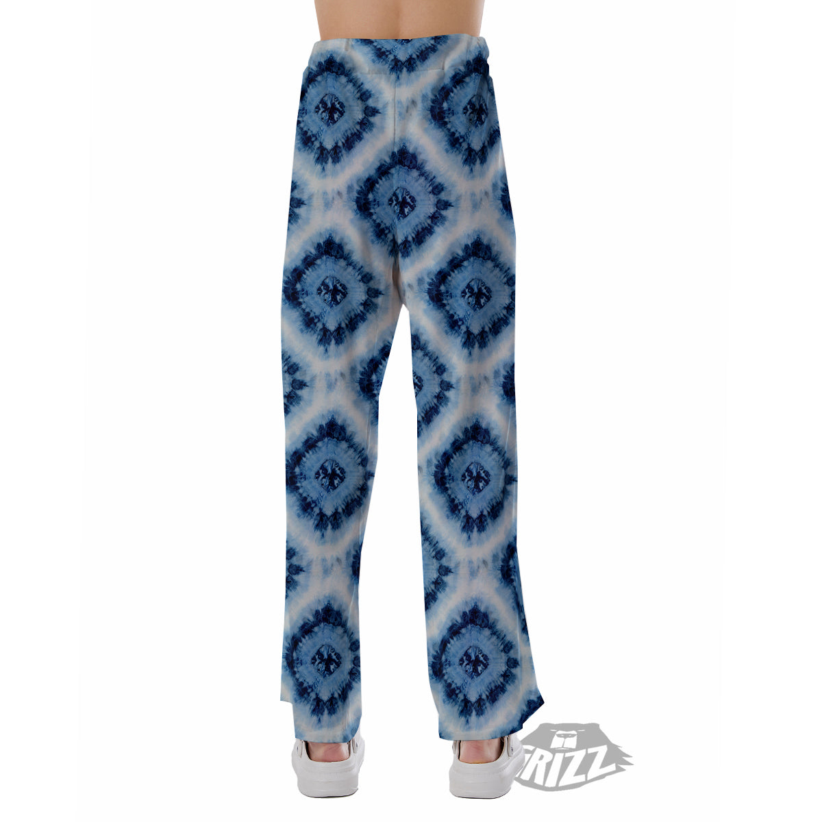 Tie Dye Indigo Color Blue Print Pajama Pants-grizzshop