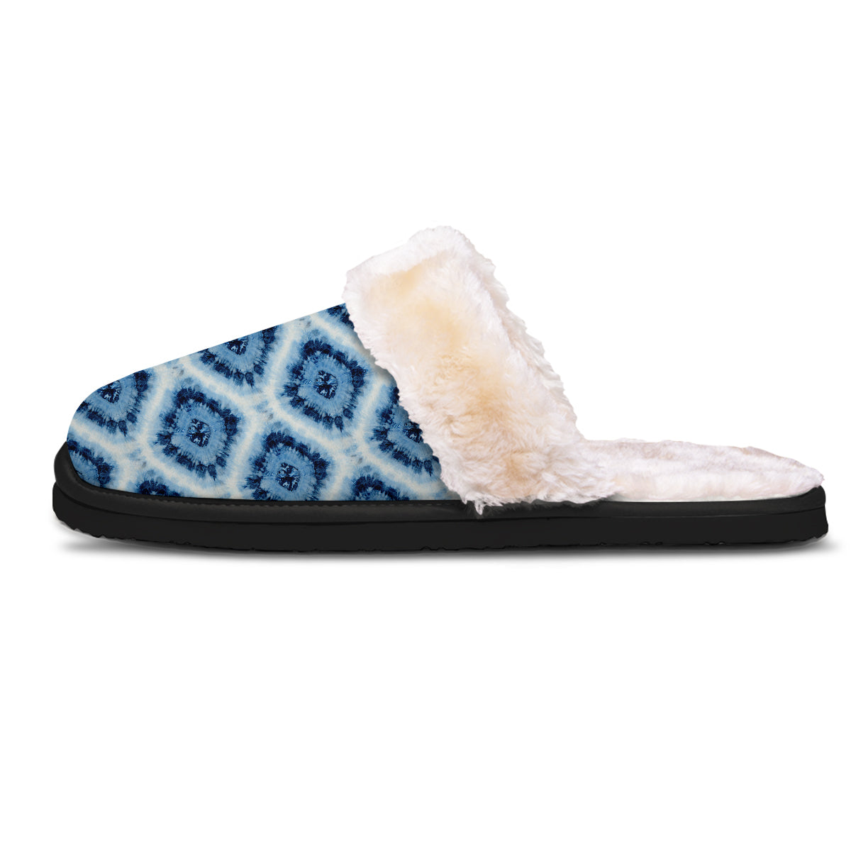 Tie Dye Indigo Color Blue Print Slippers-grizzshop