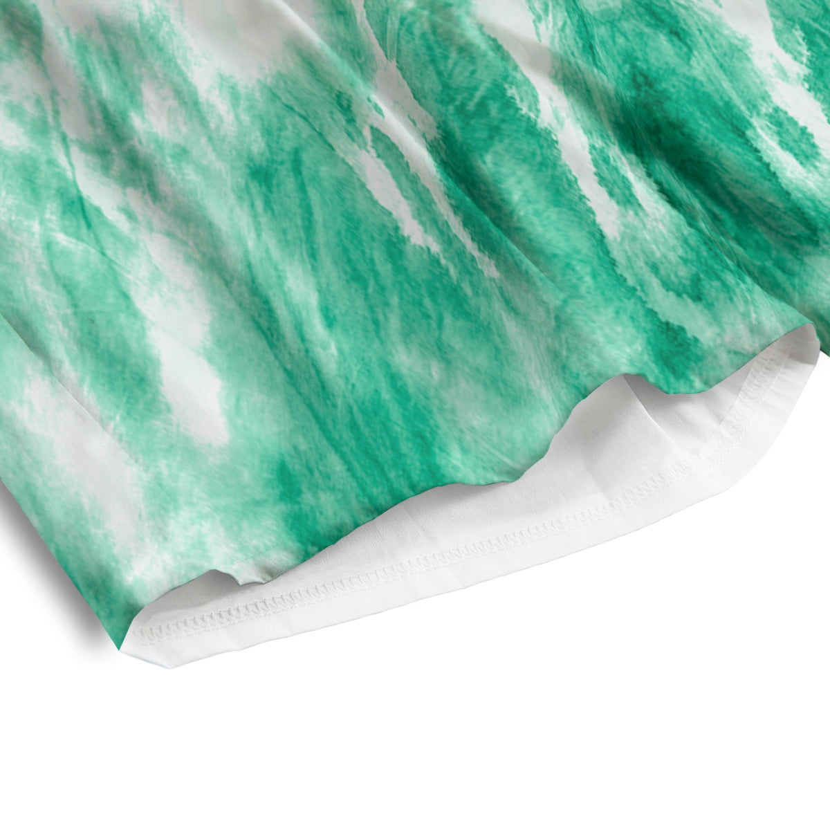 Tie Dye Mint Green Watercolor Print Men's Athletic Shorts
