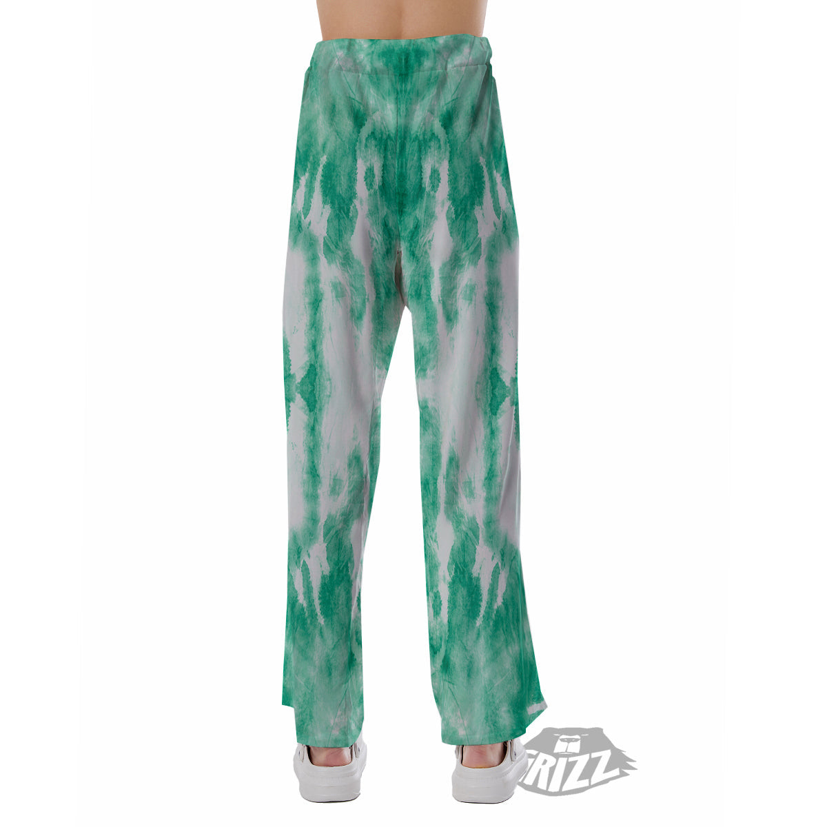 Tie Dye Mint Green Watercolor Print Pajama Pants-grizzshop