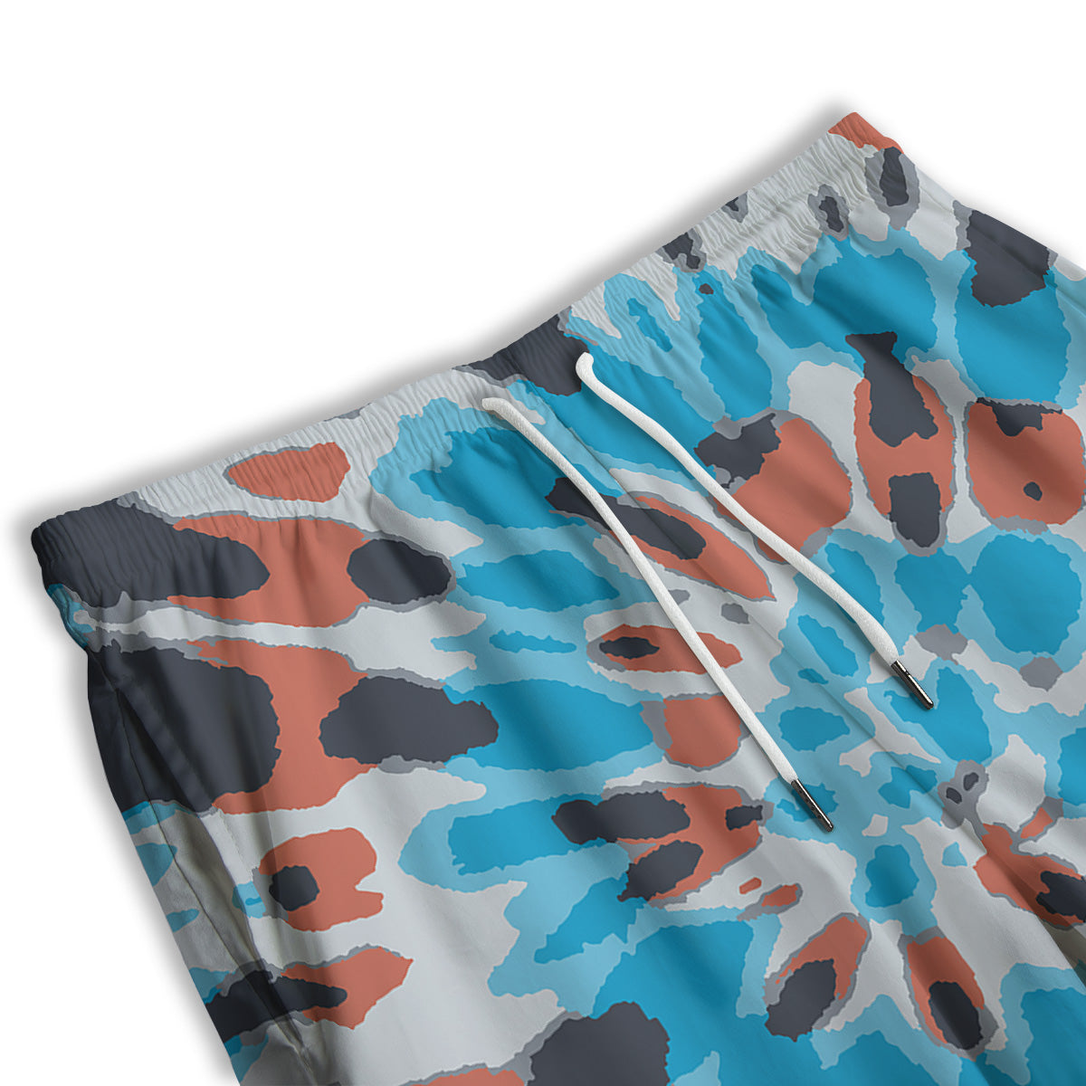 Tie Dye Orange And Blue Print Men's Athletic Shorts
