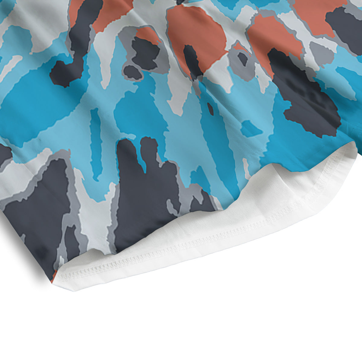 Tie Dye Orange And Blue Print Men's Athletic Shorts